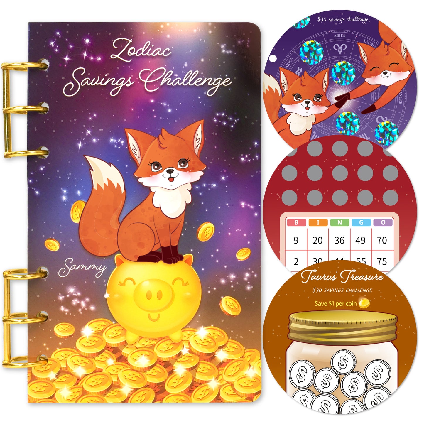 LOVE LOUDER Money Saving Challenge Book:Zodiac Saving Challenge