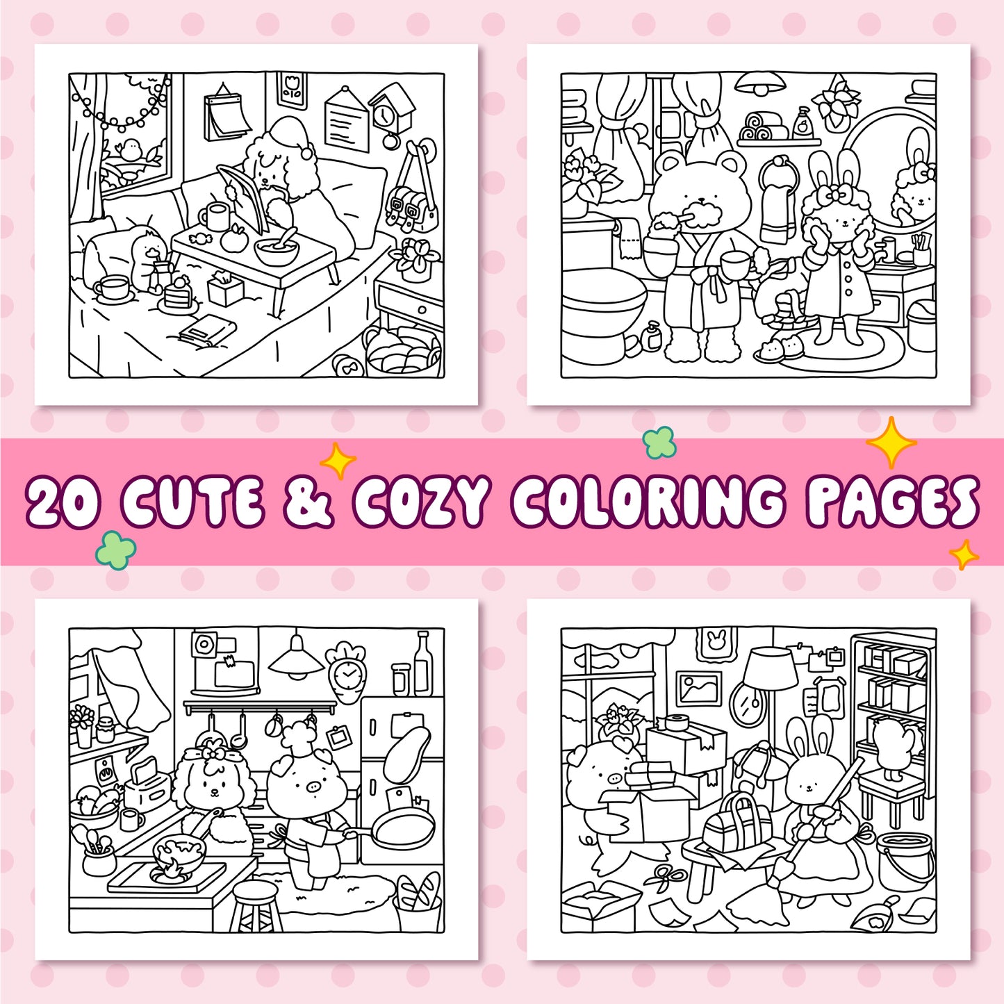LOVE LOUDER, Cute & Cozy Coloring Book:LOVELY SQUAD: EVERYDAY JOYS