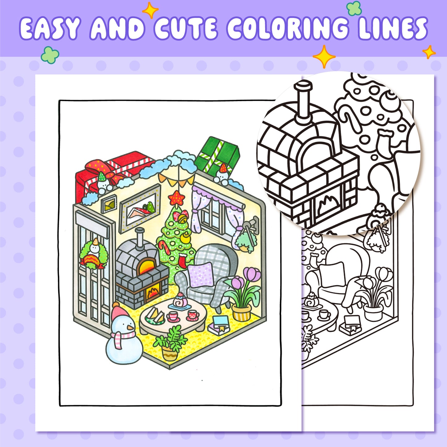 LOVE LOUDER, Cute & Cozy Coloring Book:COZY CORNERS