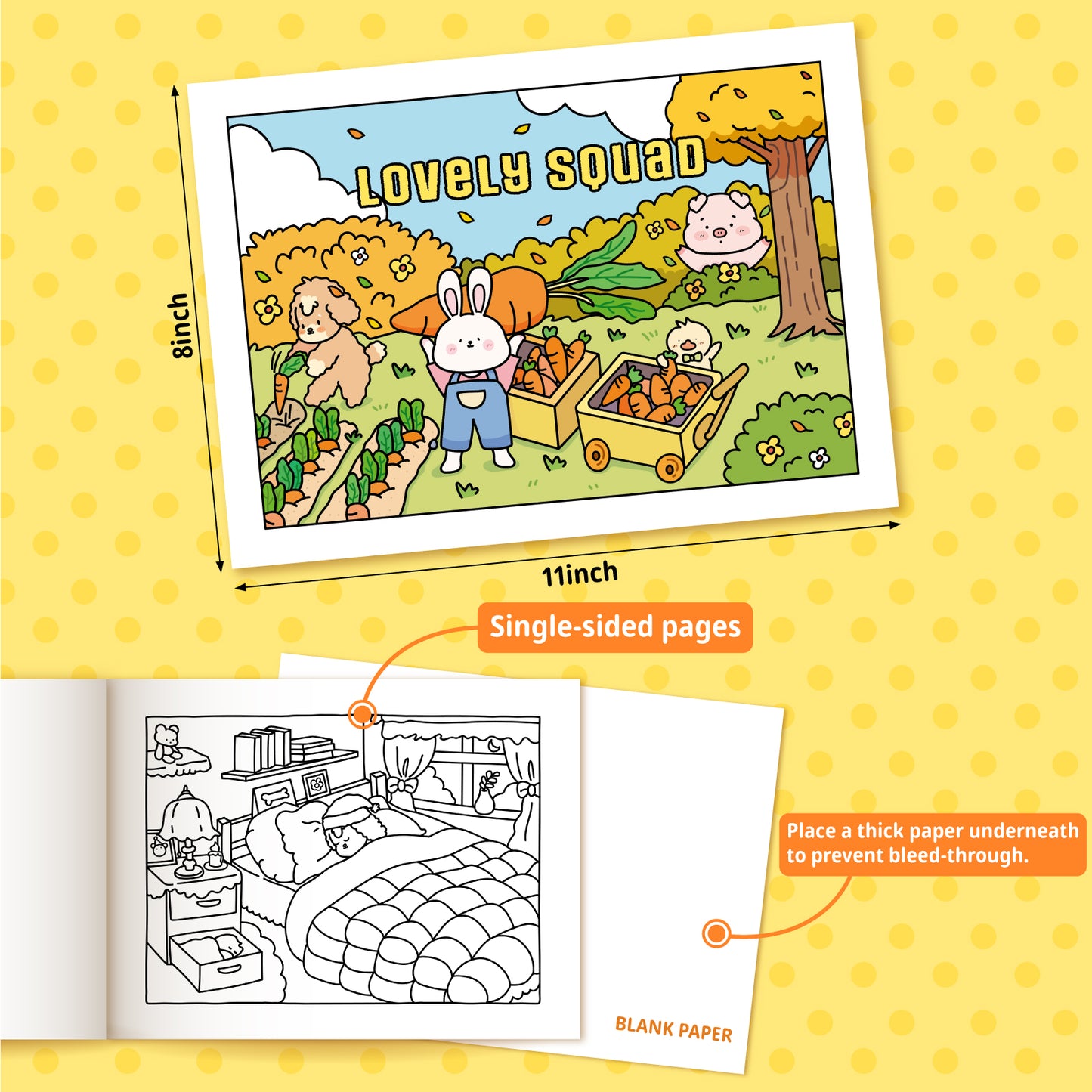 LOVE LOUDER, Cute & Cozy Coloring Book:LOVELY SQUAD - Debut Collection