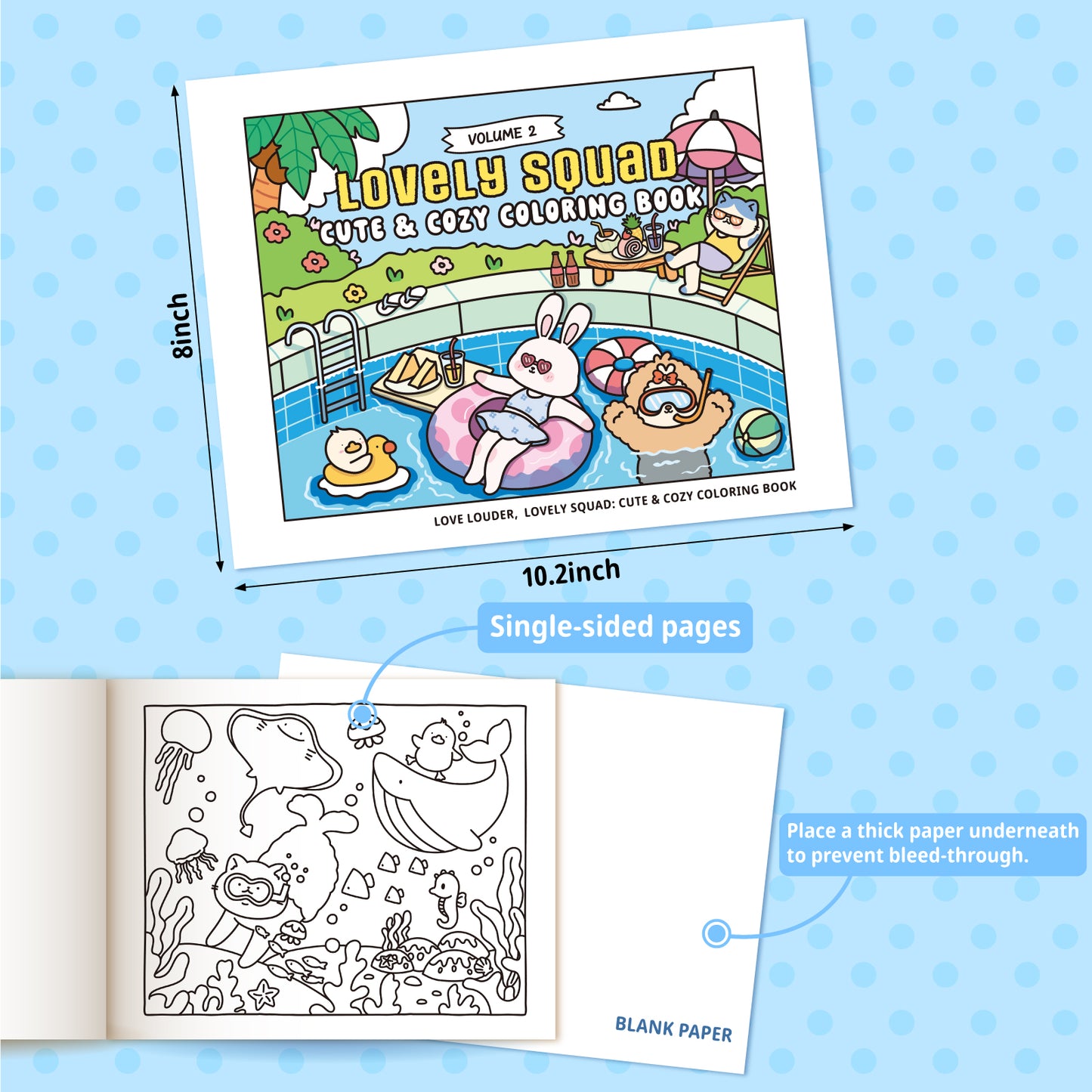 LOVE LOUDER, Cute & Cozy Coloring Book:LOVELY SQUAD - SPRING MEMORIES