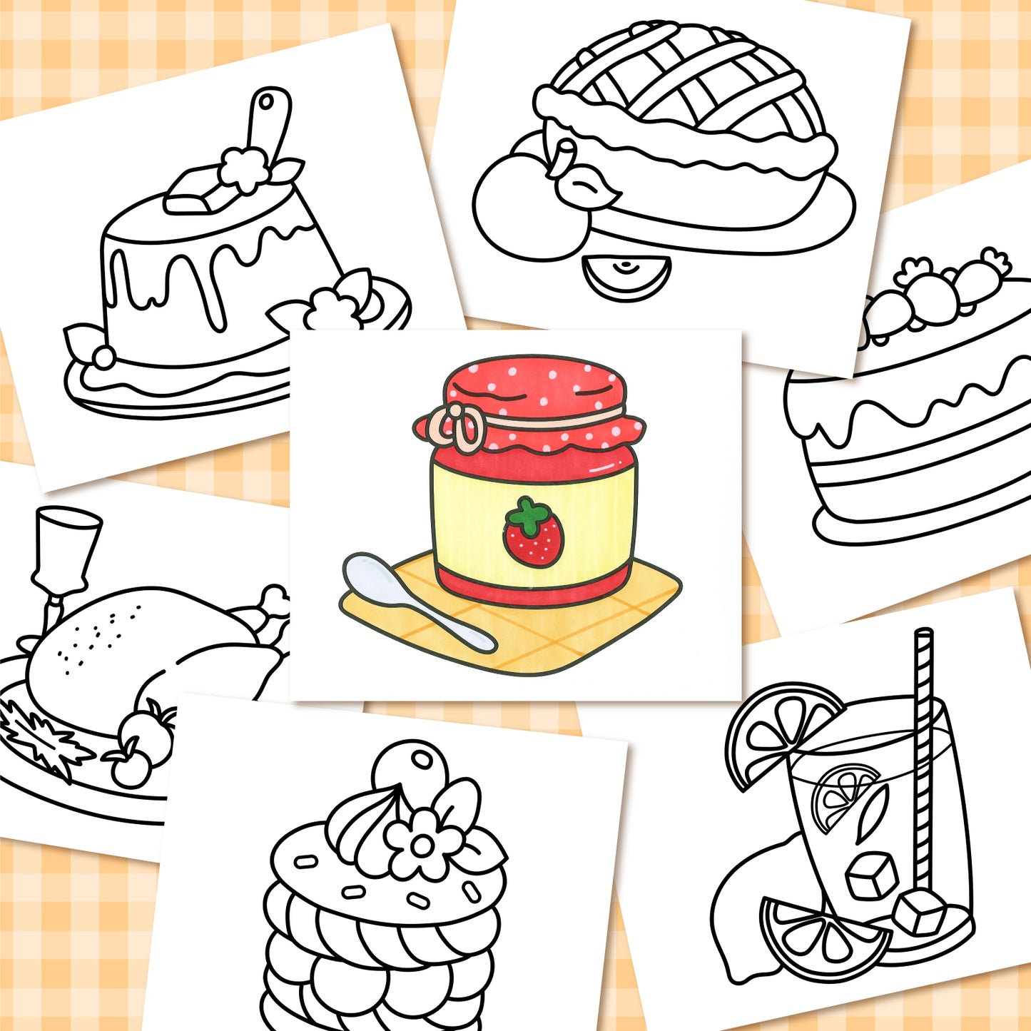 LOVE LOUDER, Easy & Blod Coloring Book:TASTY FOODS