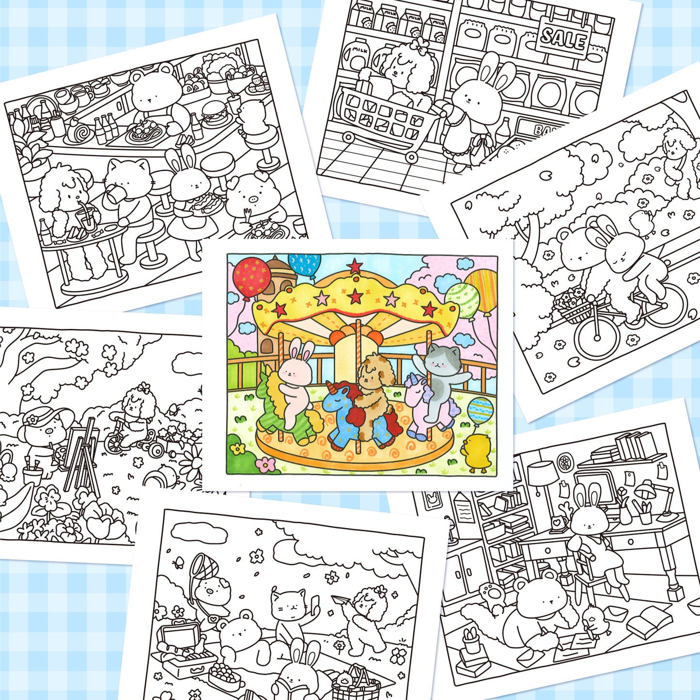 LOVE LOUDER, Cute & Cozy Coloring Book:LOVELY SQUAD - SPRING MEMORIES