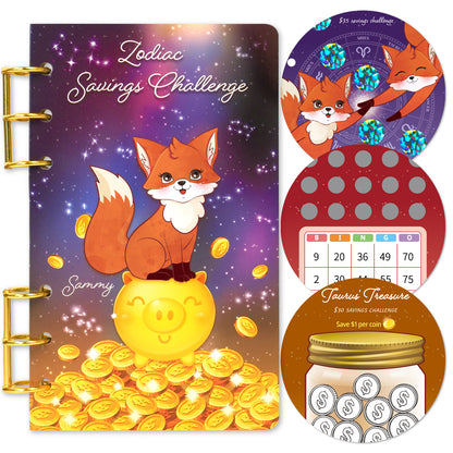 LOVE LOUDER Money Saving Challenge Book:Zodiac Saving Challenge