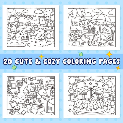 LOVE LOUDER, Cute & Cozy Coloring Book:LOVELY SQUAD - SPRING MEMORIES