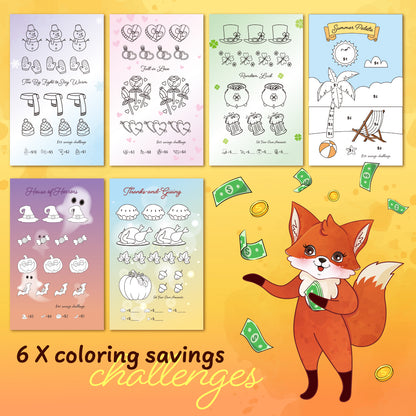 Money Saving Challenge Book 12X scratch off savings