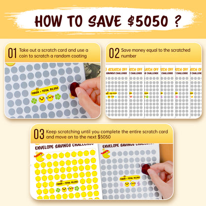 100 Envelopes Challenge Scratch-off Cards