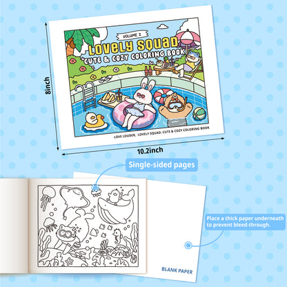 LOVE LOUDER, Cute & Cozy Coloring Book:LOVELY SQUAD - SPRING MEMORIES