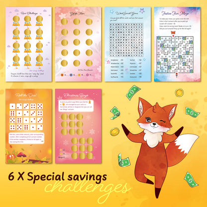 Money Saving Challenge Book 12X scratch off savings