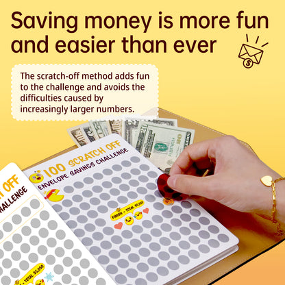 100 Envelopes Challenge Scratch-off Cards