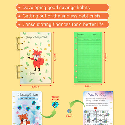 Money Saving Challenge Book 12X scratch off savings