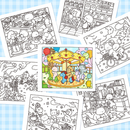 LOVE LOUDER, Cute & Cozy Coloring Book:LOVELY SQUAD - SPRING MEMORIES