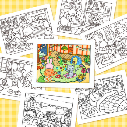 LOVE LOUDER, Cute & Cozy Coloring Book:LOVELY SQUAD - Debut Collection